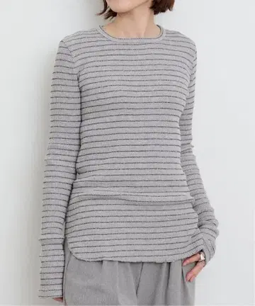 굿그리프 WAFFLE BORDER LONG SLEEVE TOP