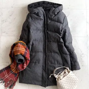 새상품급 스픽앤스팬 리버서블 후드 롱다운 코트 그레이