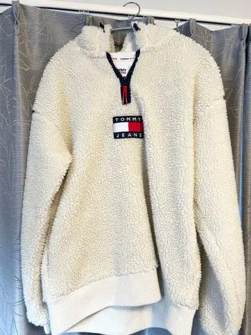 TOMMY JEANS 플리스 자켓 S 화이트