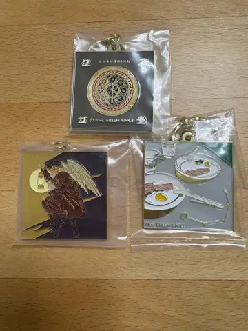 Mrs. GREEN APPLE 미세스 제일복권 F상 메탈 참 3종 세트