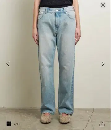 ATTISESSION 스트레이트 데님 팬츠 494