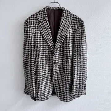새상품급 BEAMS F KYNOCH 원단 테일러드 자켓 하운드 투스 패턴