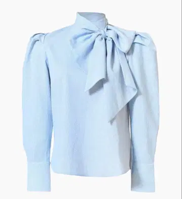 Bibiy. RIBBON CUFFS BLOUSE 블루
