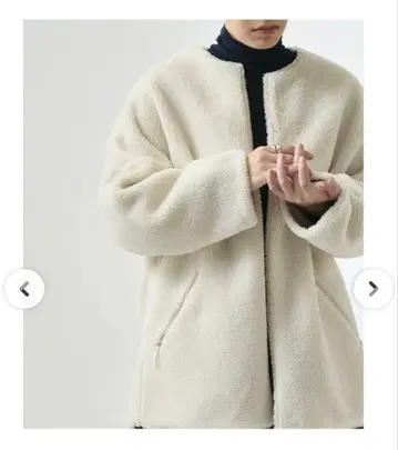 보아 리버서블 블루종 아이보리