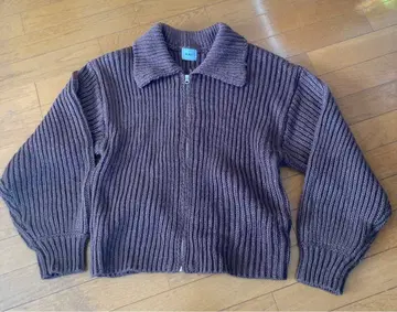 W.W.G 도톰 니트 가디건 아우터 브라운