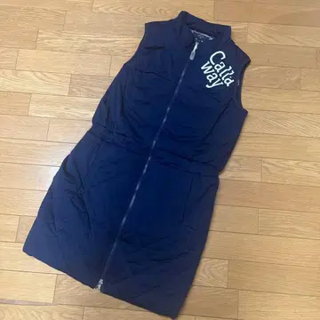 새상품급 Callaway 여성용 다운 원피스 네이비 충전솜 베스트