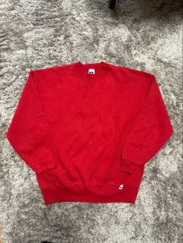 RUSSELL ATHLETIC 레드 크루넥 맨투맨