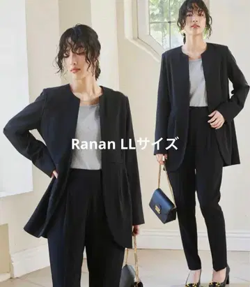 Ranan 블랙 노카라 수트 상하의 세트