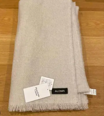 새상품 아론피 캐시미어 ALONPI CASHMERE 스톨 내추럴