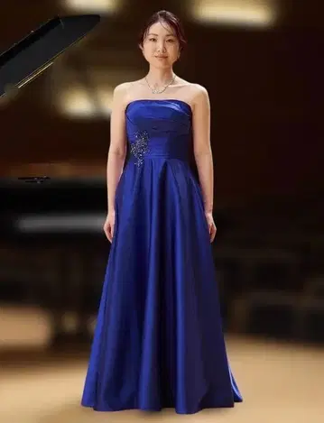 연주회 콩쿠르 7호 tweed 트위드 드레스 블루 드레스 발표회