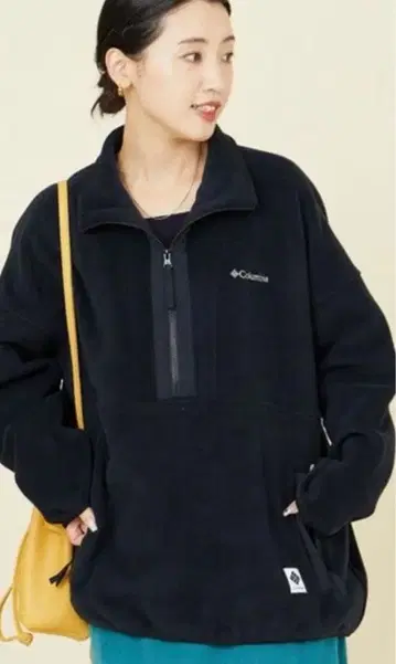 새상품 프릭스스토어 x 컬럼비아 하프 지퍼 플리스 자켓