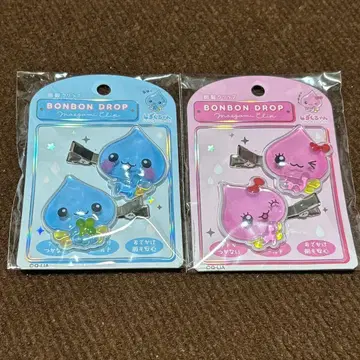 시즈쿠짱 우루오이짱 봉봉드롭 앞머리 클립 2종 세트