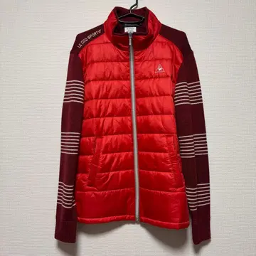 LE COQ SPORTIF 스트라이프 자켓 충전솜, 니트 골프 남성용