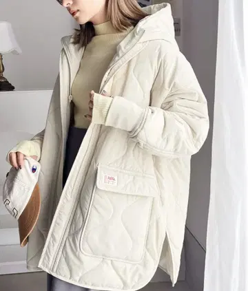 JAVA 발라클라바 부착 리버서블 충전솜 퀼팅 코트