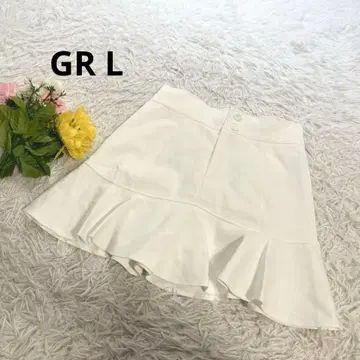 그레일 [ L ] 스커트 미니 프릴 버튼 스트레치 이너 팬츠 포함