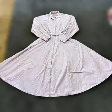 파우더 더스티 핑크 셔츠 원피스