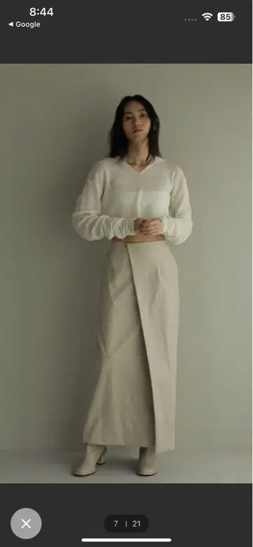 etre tokyo 인조 가죽 랩스커트