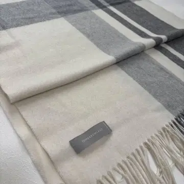 [새상품급] 투모로우랜드 캐시미어 100% 대형 스톨 체크 무늬