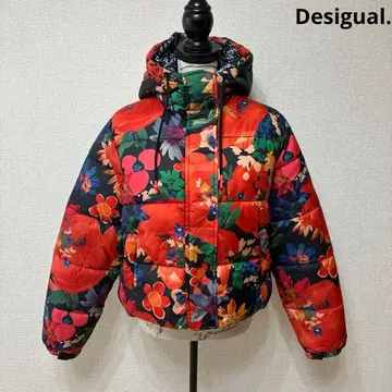 Desigual. 데시구알 다운 자켓 꽃무늬 숏 기장