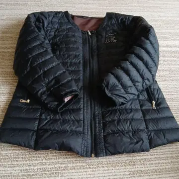 블랙 퀼팅 다운 자켓