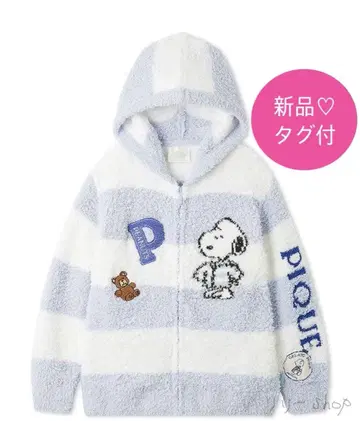 택 포함 새상품 젤라또피케 자카드 후드티 스누피