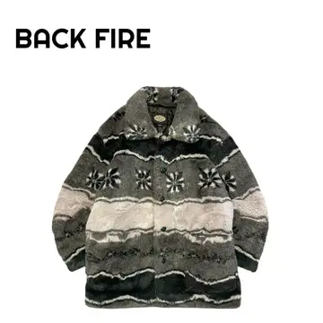 [새상품급] BACK FIRE 90s 노르딕 무늬 충전솜 퍼 자켓