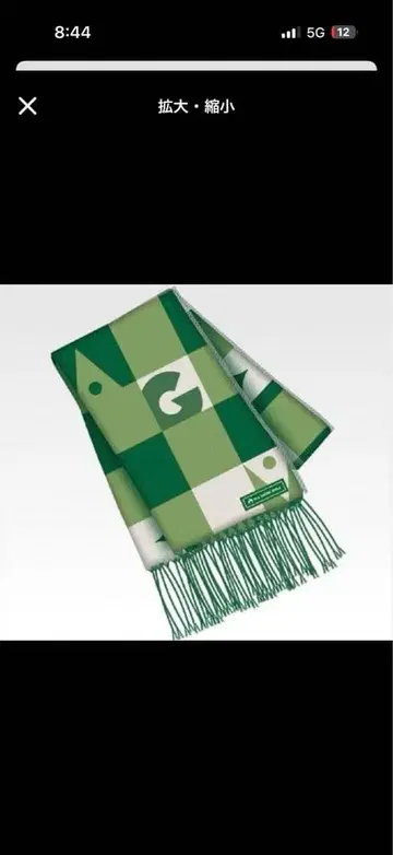 Mrs. GREEN APPLE 머플러 체크 무늬