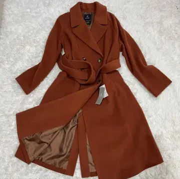 나노 유니버스 울 비버 더블 코트 벨트 포함 롱