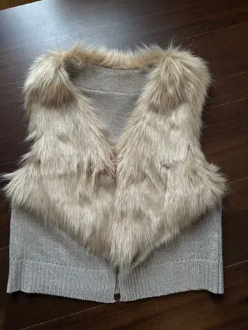 FENNEL 퍼 포함 니트 베스트 사이즈 09 베이지