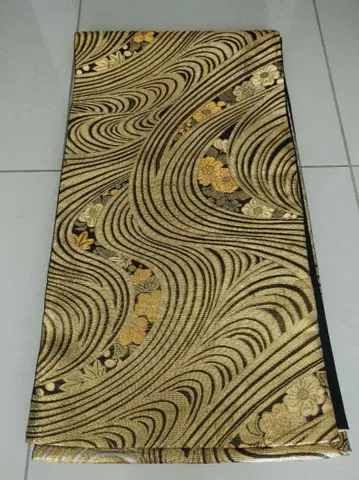 후쿠로 오비 흐르는 물에 츠지가하나 후리소데 금실 골드 컬러