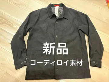 새상품 코듀로이 셔츠 자켓 블랙 L 사이즈 7990엔