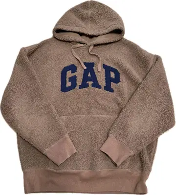 GAP 플리스 후드티 브라운 M