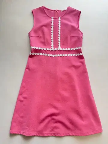 프리마셰렐 핑크 슬리브리스 원피스