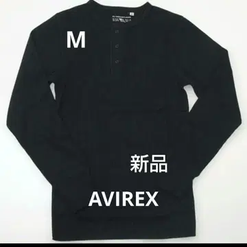 M 블랙 헨리넥 긴팔 셔츠