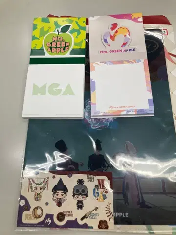 Mrs. GREEN APPLE 제일복권 입체 메모 2종 세트 클리어 파일