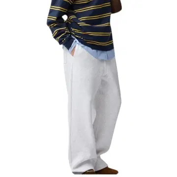 두꺼운 소재 그레이 와이드 팬츠 맨투맨 소재 남자 M ~ 여자 LX