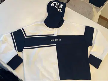 앤퍼시 and per se 후디 네이비/화이트