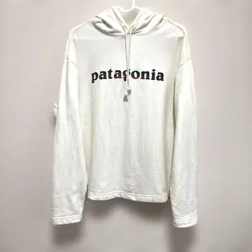 patagonia 후드 부착 속기모 후드티 화이트