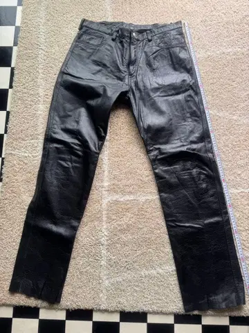 블랙 소가죽 팬츠 PRMS