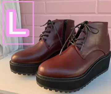 [미사용품] by 키다리 아저씨 레이스업 부츠 브라운 L 사이즈