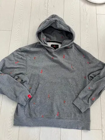 조던 그레이 후드 부착 후드티 L 사이즈