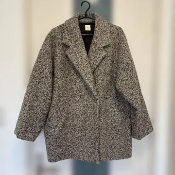 [ nairo ] 오버 사이즈 더블 브레스트 코트 그레이 계열