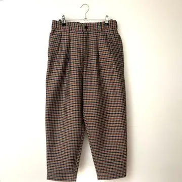 조인트 웍스 빈티지 테이퍼드 슬랙스 체크 무늬