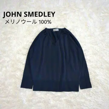 컨디션 최상 JOHN SMEDLEY 메리노울 100% V넥 니트