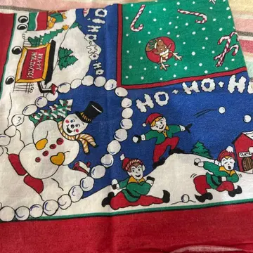 빈티지 반다나 USA 크리스마스