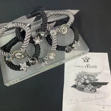 made by star 비쥬 모티프 & 리본 부착 팔찌 6개 세트