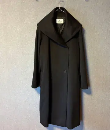 [ 컨디션 최상 ] 이탈리아제 고급 캐시미어 롱 코트 블랙