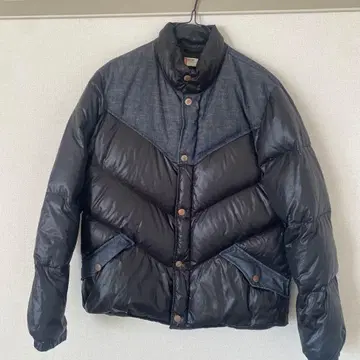 RED TAB 다운 자켓 블랙/데님