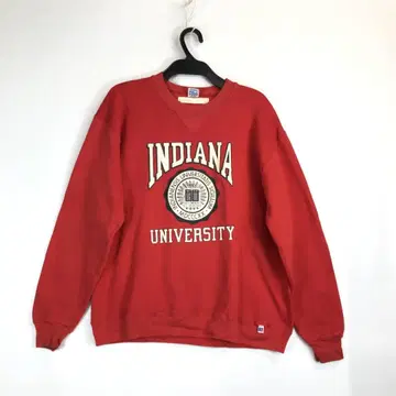 80s USA제 러셀 애슬레틱 전면 V 맨투맨 레드 L 사이즈