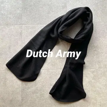 데드스탁 네덜란드군 플리스 머플러 검정 블랙 BLACK 밀리터리